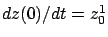 $dz(0)/dt=z^1_0$