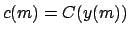 $c(m)=C(y(m))$