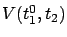 $V(t_1^0, t_2)$
