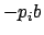 $-p_i b$