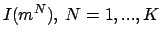 $I(m^N),\ N=1,...,K$