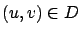 $(u,v) \in D$