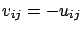 $v_{ij}=-u_{ij}$