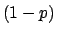 $(1-p)$