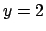 $y=2$
