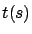 $t(s)$