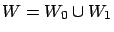 $W=W_0 \cup
W_1$
