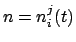 $n=n_i^j(t)$
