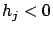 $h_j < 0$