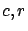 $c,r$