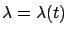 $\lambda=\lambda(t)$