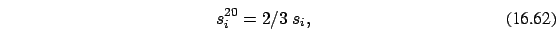 \begin{eqnarray}
s^{20}_i=2/3\ s_i ,
\end{eqnarray}