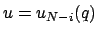 $u=u_{N-i}(q)$