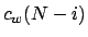 $c_w(N-i)$