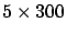 $5 \times 300$