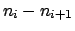 $n_i-n_{i+1}$