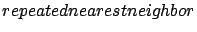 $repeated nearest neighbor$