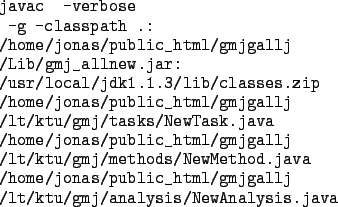 \begin{codesamp}
\begin{verbatim}public interface Task extends Customizable
{
Domain domain ();
double f (Point pt);
};\end{verbatim}\end{codesamp}