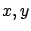 $x,y$