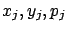 $x_j,y_j,p_j$