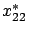 $x_{22}^*$