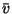 $\bar{v}$
